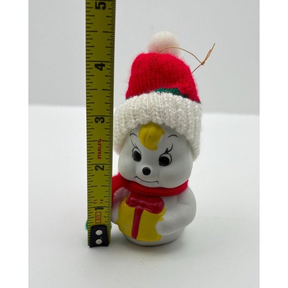 Giftco Snow Bells Christmas Ornament Snowman Bell with Knit Hat & Scarf - Picture 3 of 8